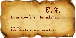 Brankován Hermész névjegykártya